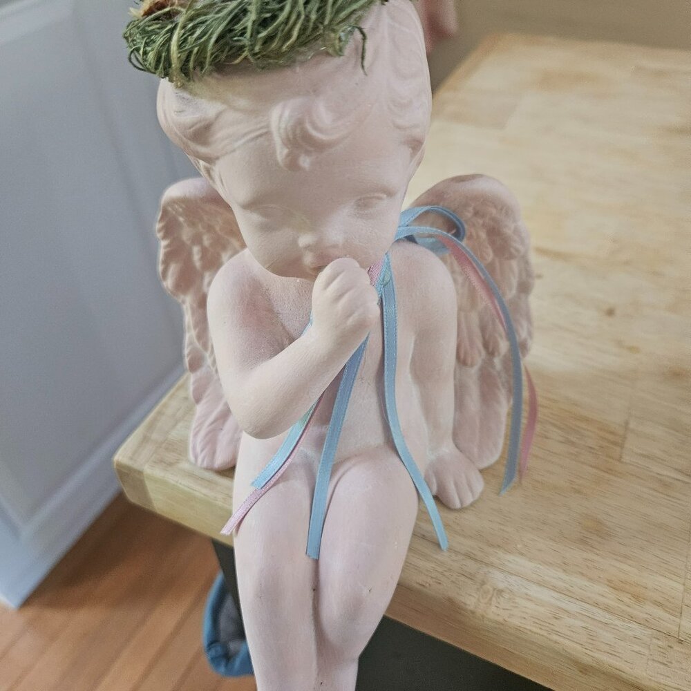 vintage ceramic angel shelf sitter